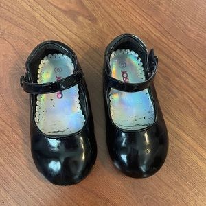 Josmo toddler 6 shoes black patent leather flats